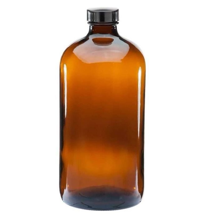 12 x Empty Amber Glass Boston Bottles with Leak - PV-BTL-BOS12-02