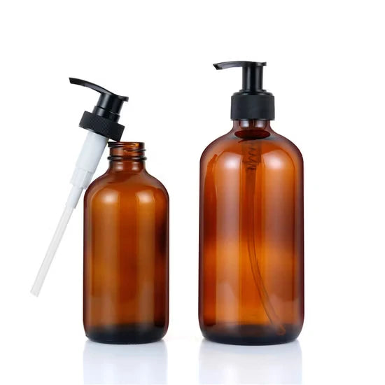 Amber Glass Pump Bottles - PV-BTL-PUMP8-01