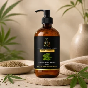 Cold-pressed Organic Hemp Oil for skin and hair