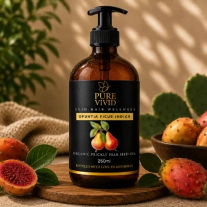 Organic Prickly Pear Oil being applied for anti-aging