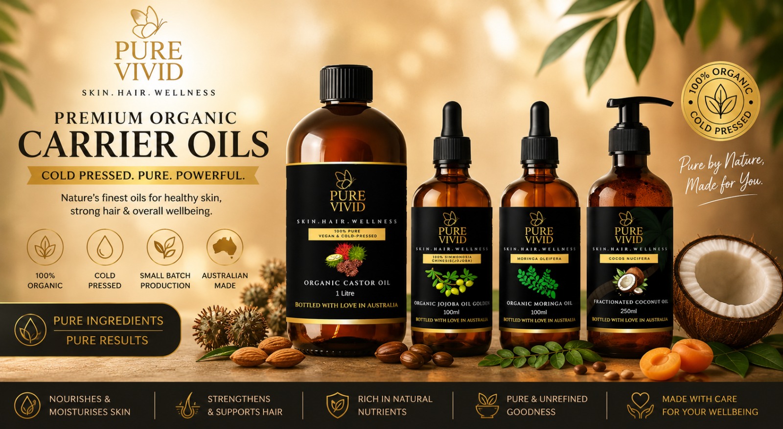 Organic Castor Oil — Pure Vivid Australia